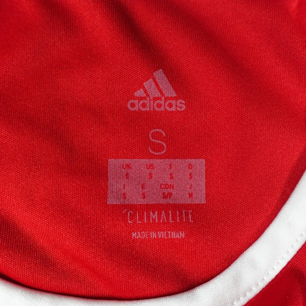 Adidas Shirt Mens Small Red‎ Climalite Entrada 18 Soccer Football Jersey Crew